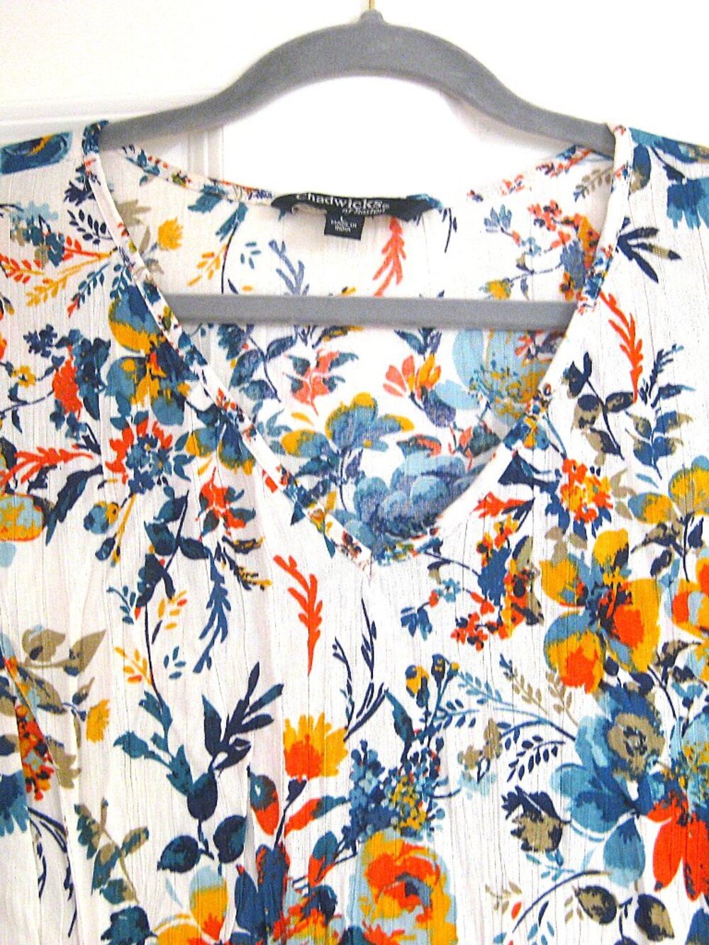 Chadwick's of Boston Maxi Dress Floral Sleeveless V-Neck Size L - Picture 2 of 7
